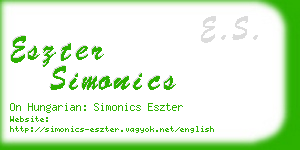 eszter simonics business card